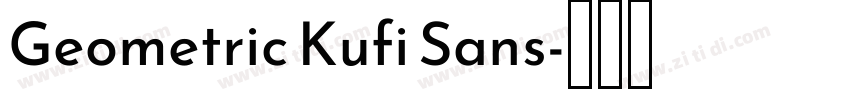 Geometric Kufi Sans字体转换